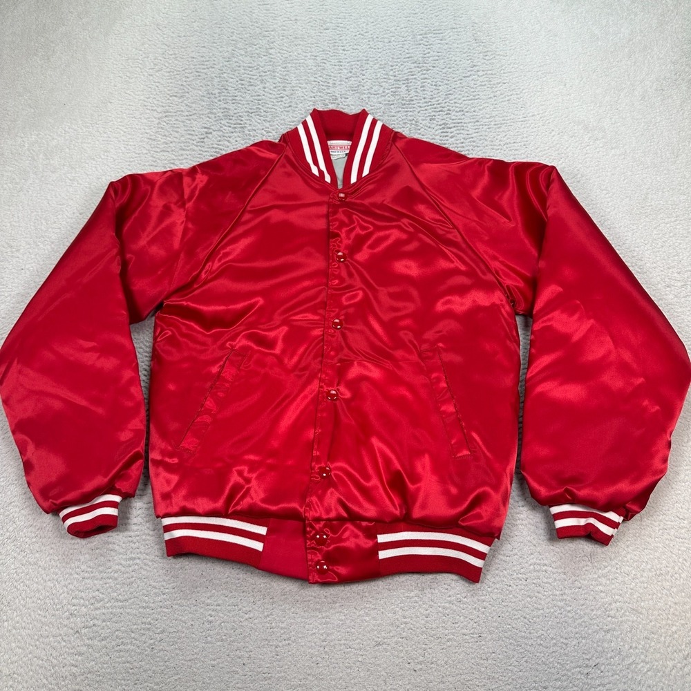 Vintage Hartwell Bomber Jacket Size Small USA Satin Phoenix Hockey Association - Picture 2 of 11